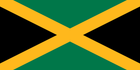 The national flag of Jamaica featuring a diagonal black, green, and yellow design, symbolizing the island's heritage and culture.